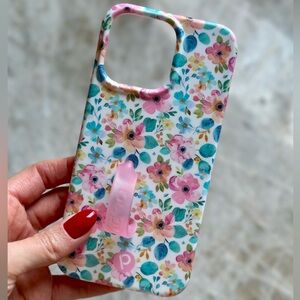 Loopy Cases Floral Pink Phone Case with Grip for iPhone 15 Pro Max
